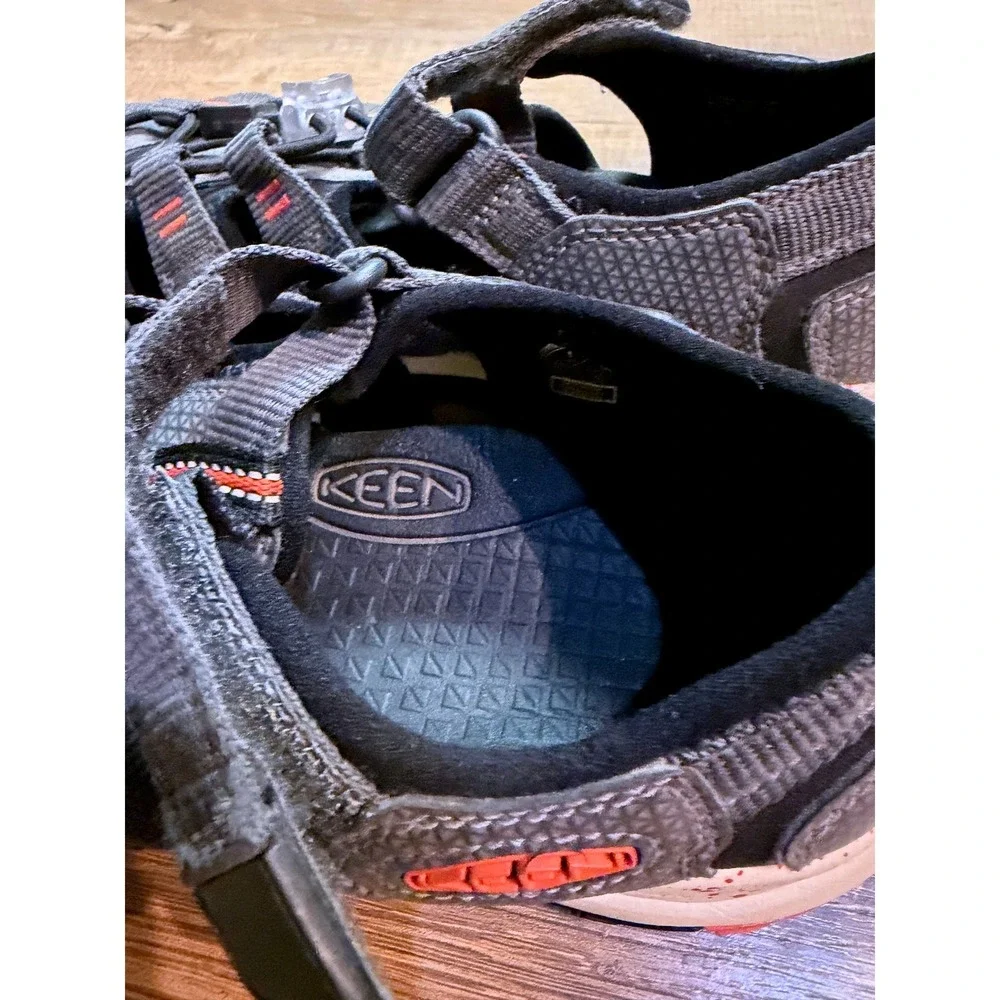 Keen Newport H2 Sandals Grey Orange Kids US 4 EU 36 Hiking Water Shoes